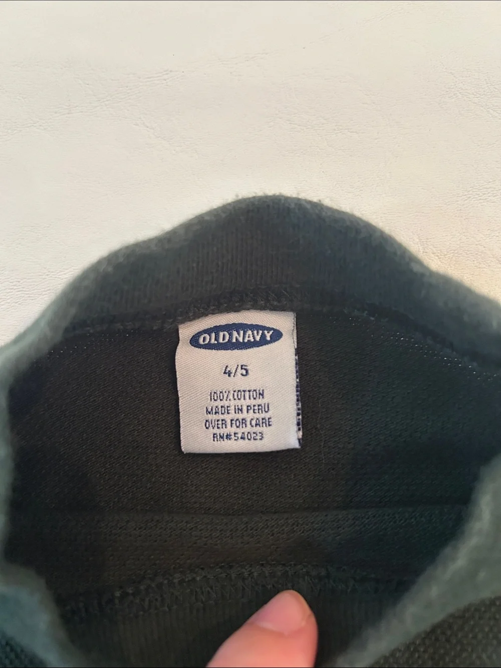 Vintage Old Navy Dark Green Crewneck Sweater with Cream Stripe
